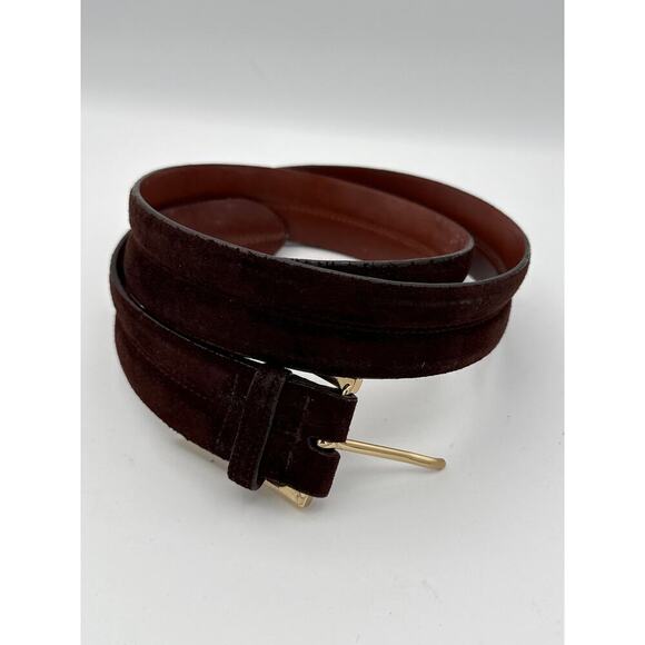 Lai Brown Suede Men’s Belt size 38 - Picture 1 of 4